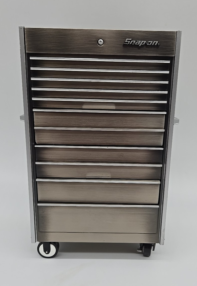 Snap-on Micro Roll Cab Tool Box Set-Silver-Top & Bottom-Crown Premiums NO KEY
