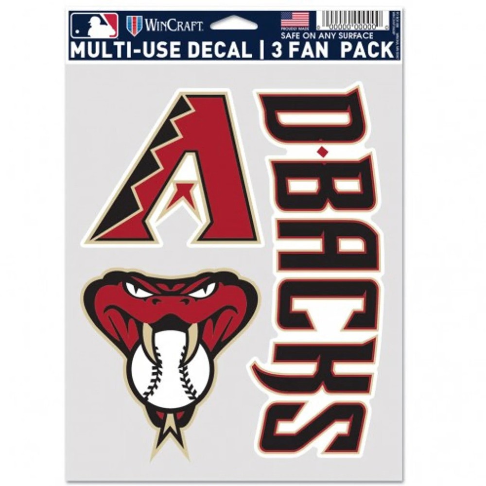 Arizona Diamondbacks Decal Multi Use Fan 3 Pack Special Order