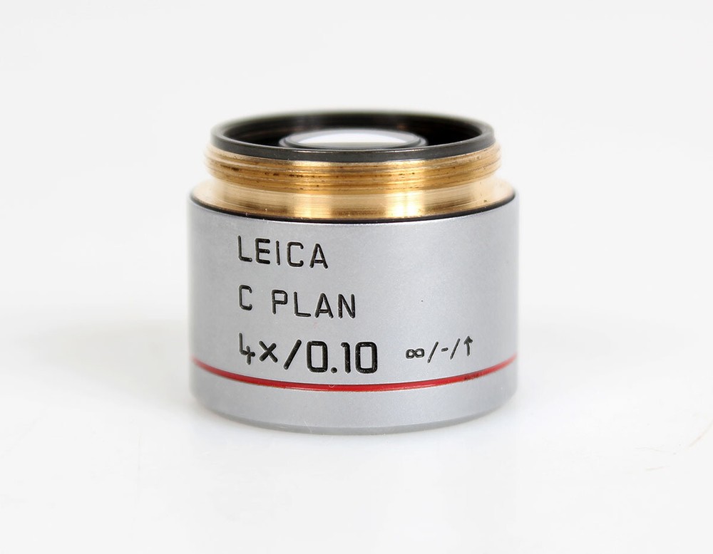 Leica C-PLAN 4X/0.10 Microscope Objective, ∞/-/↑, M25 - 506074