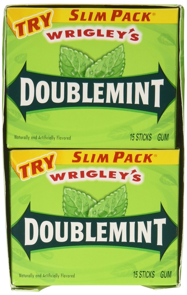 Wrigley - Doublemint, Slim, 15 stick pack, 10 count