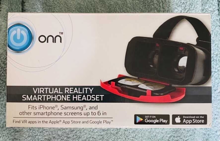 ONN White Virtual Reality VR Smartphone Headset for Apple or Android