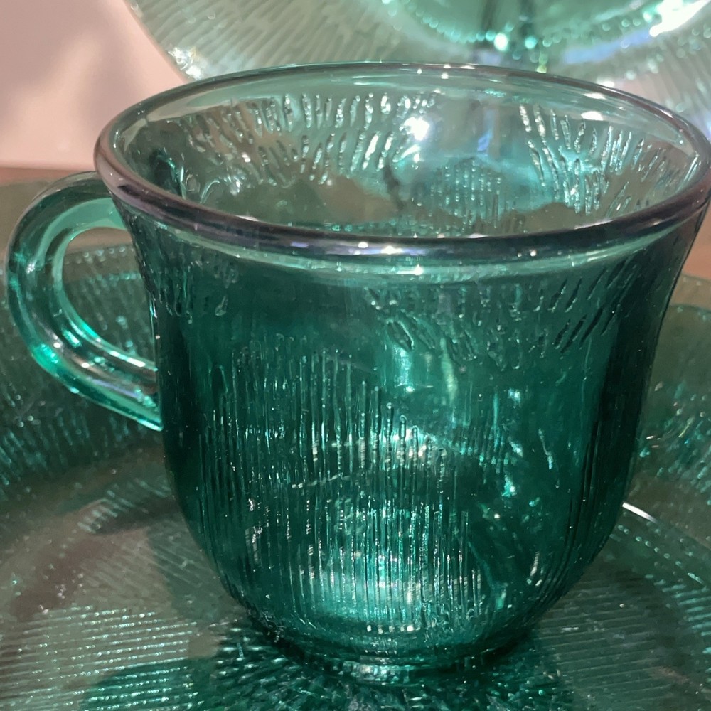 Fortecrisa Green Dinnerware Set 10 Pieces Vintage.