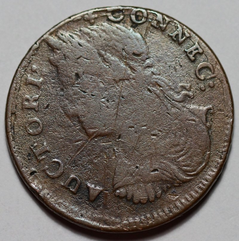 1787 Connecticut Colonial Copper, Draped Bust Left