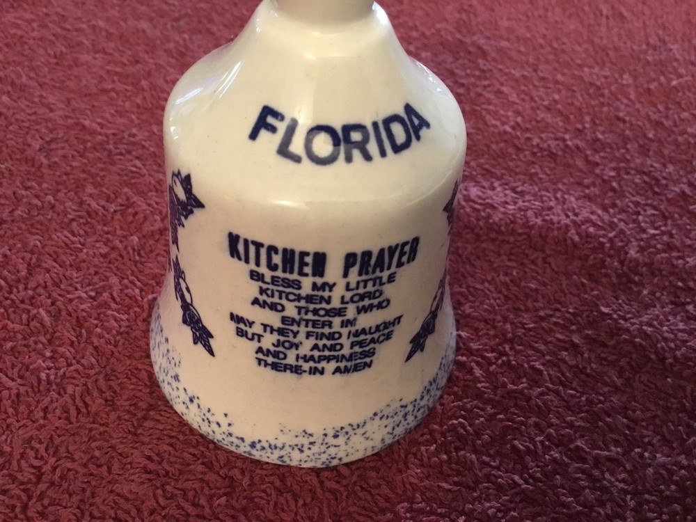 Florida Kitchen Prayer Ceramic Souvenir Bell