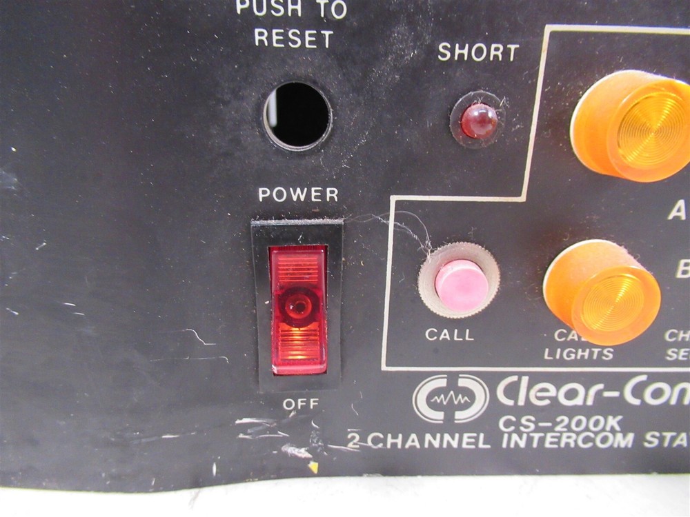 Clear-Com CS-200K 2 Channel Intercom Station Rack Mount 4 Pin XLR