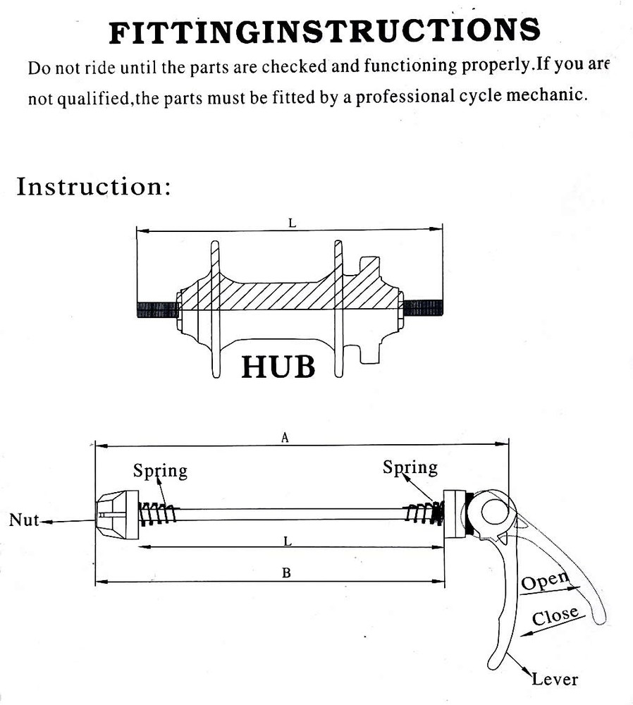 Quick Release Axle Skewer Set - Front & Rear Road Blue