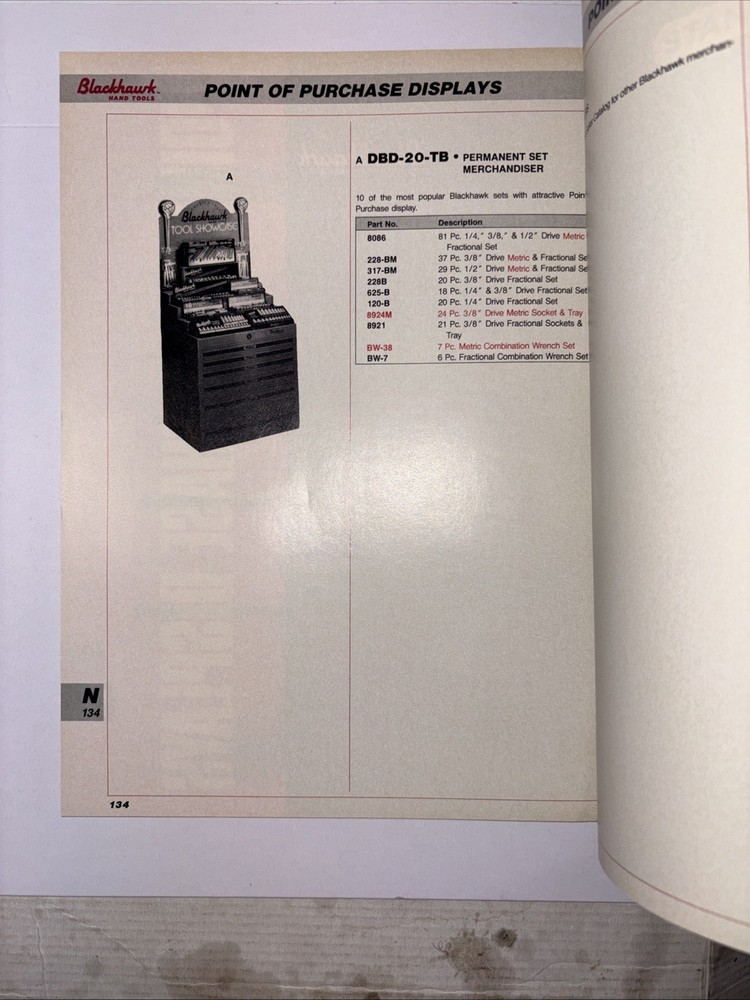 Blackhawk Hand Tools Catalog 1988 Master Sets, Tool Boxes, Sockets, Wrenches