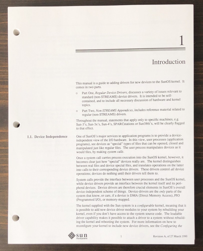 Sun Microsystems - Writing Device Drivers Manual (1990)