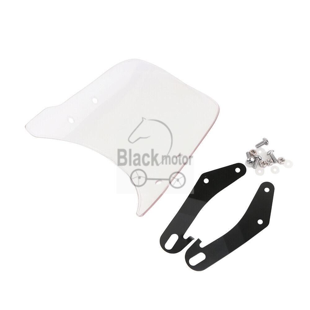 5"-7" Universal Round Headlight Motorcycle Clear Windshield Windscreen For Honda