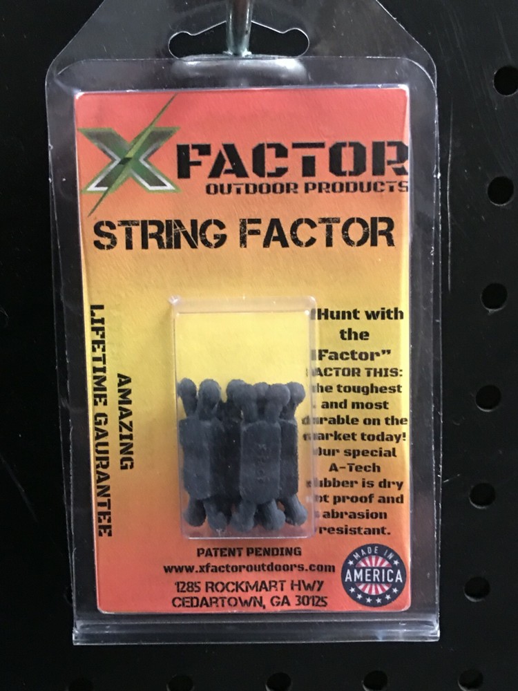 X Factor String Factor Archery Bow String Silencers Black 4 Pack Deer Hunting
