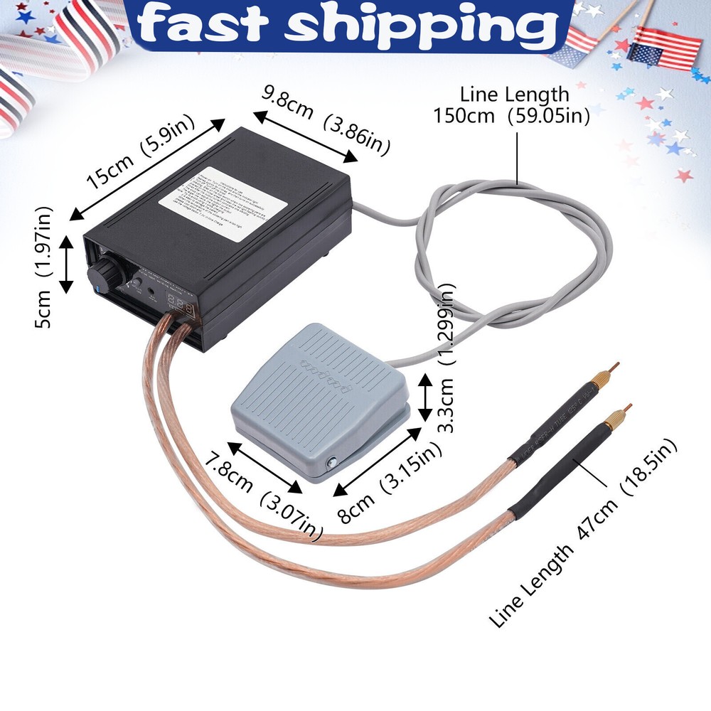 8000W Adjustable Spot Welding Machine with Pedal Switch for Nickel Sheets