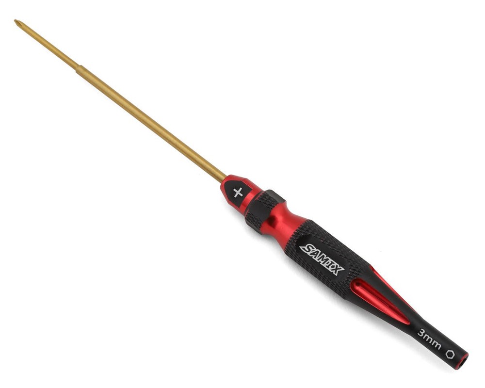 Samix Axial SCX30 2-in-1 Screw & Nut Driver (Red) [SAMSCX30-SDPH-RD]