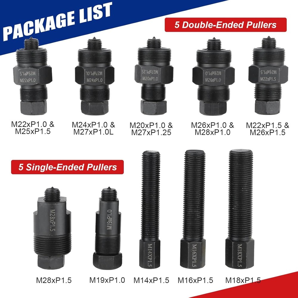 Motorcycle Flywheel Puller Set - 10 Pullers for ATV, Scooter & Motorcycle Repair