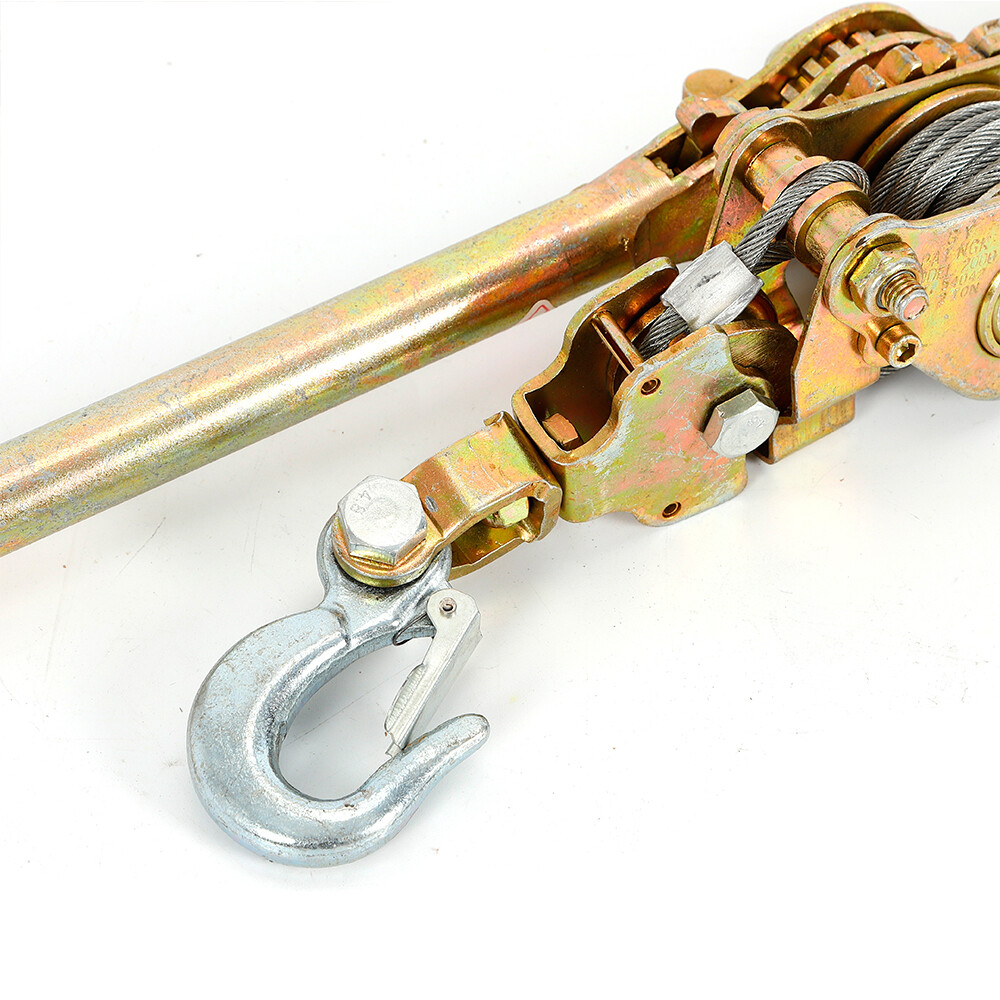 2 Ton Hand Puller Heavy Duty Winch Pull Hoist Come Along Cable Double Hook Cable