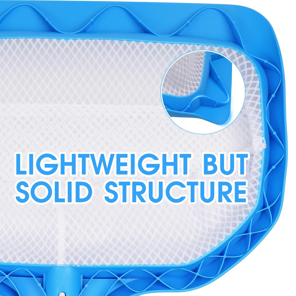 Pool Skimmer Net with Front Double Layer Net, Ultra Fine Mesh Diamond Netting...