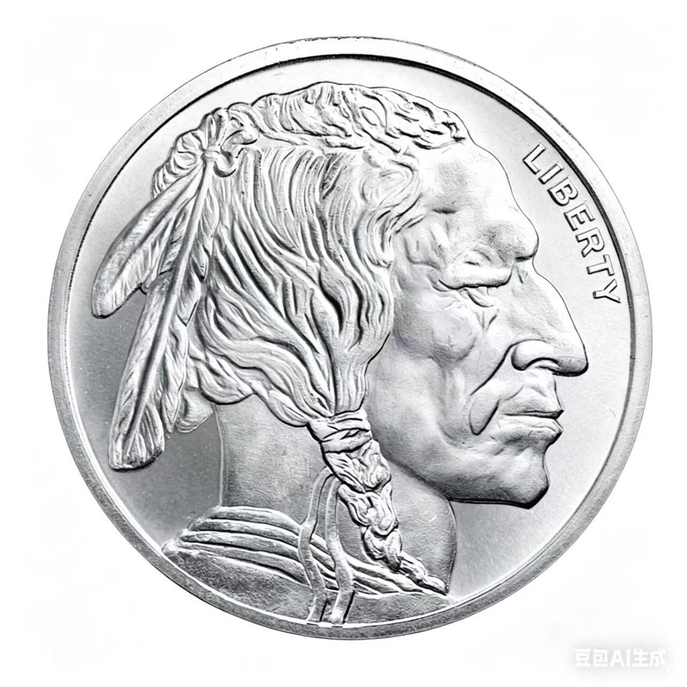 1 oz Casting Silver Round - Buffalo
