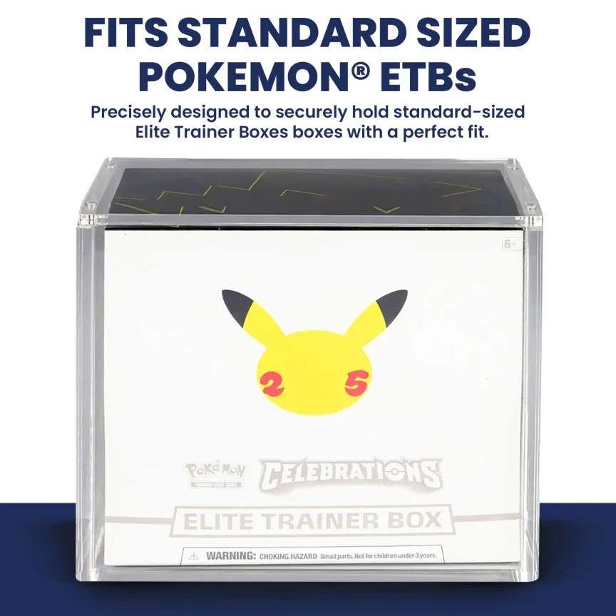 POKEMON ETB Acrylic Display Magnetic Case Protector Elite Trainer Box