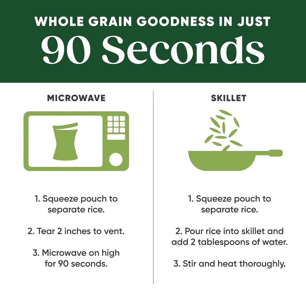 6-Pack Organic Flaxseed Quinoa & Rice Blend - Quick 90-Second Meal Solution