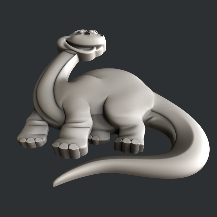 3d STL models for CNC, Artcam, Aspire, dinosaur