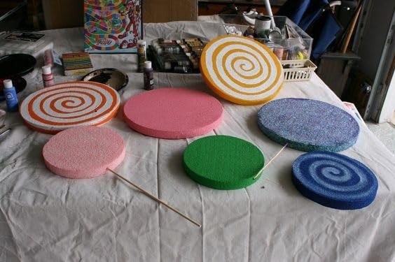 Round Foam Circles 5 Pack 8 Inch 1 Inch Thick Polystyrene Craft Discs White
