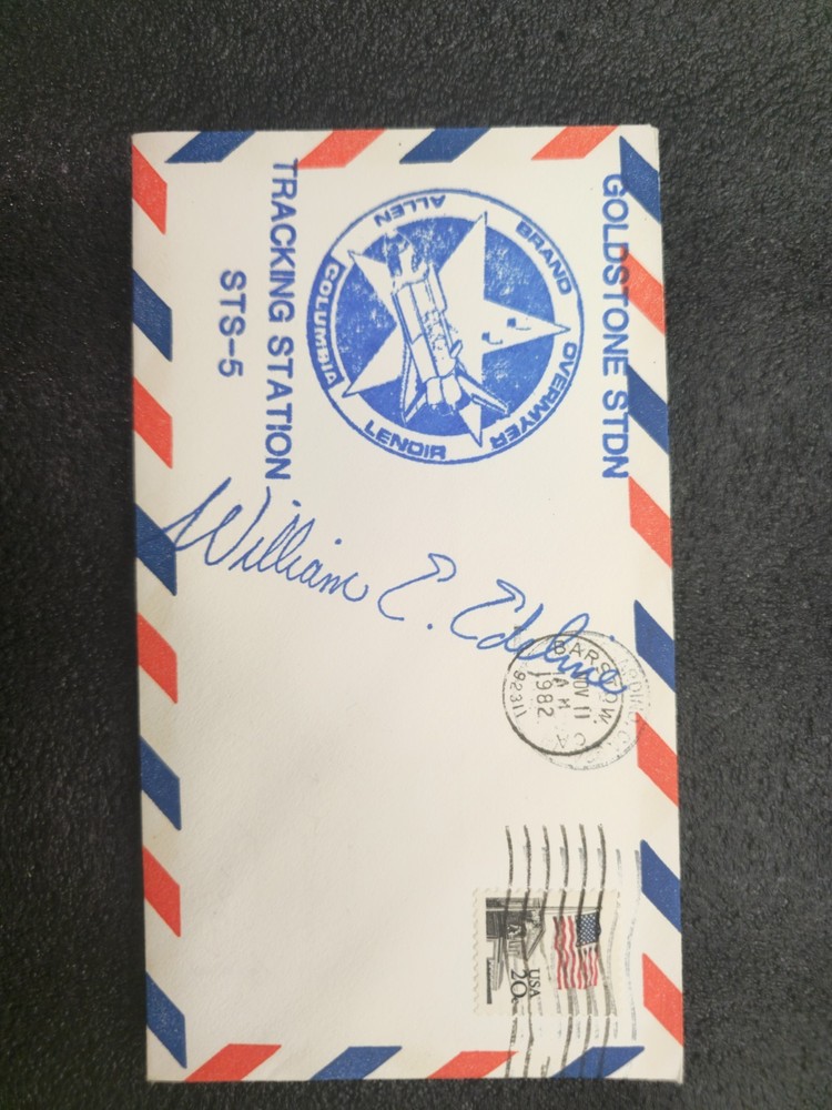 MINT STS-5 Goldstone Tracking Director William E. Edeline Signed FDC — Grace Arc