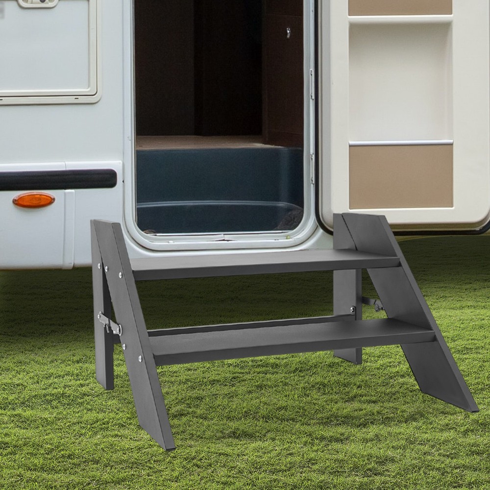 68.5*66*42cm Foldable Step Stool, 2 Step Folding RV Step Ladder, RV Step Stool