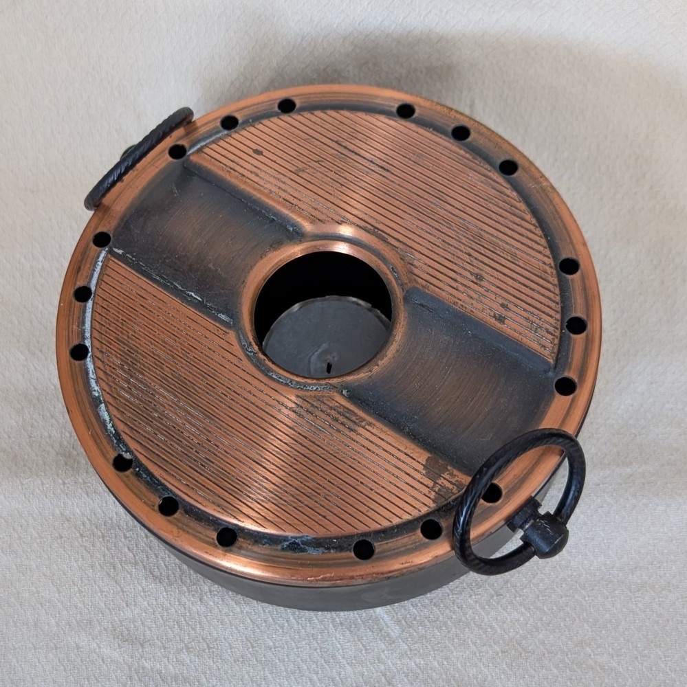 Vintage Copper Plated Warmer Burner Stand Round