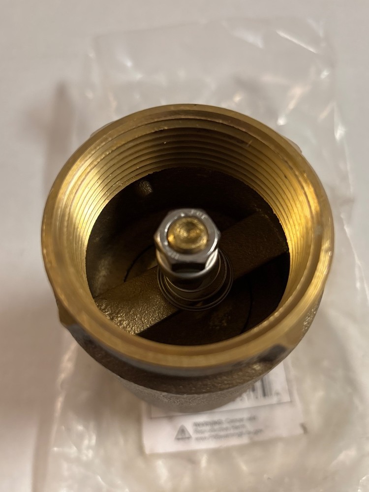 Everflow 150T112-NL Spring Loaded Inline Check Valve , Brass Lead Free