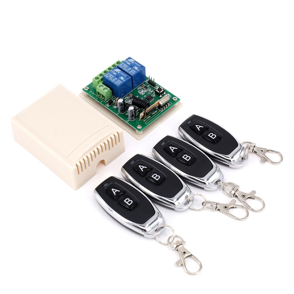 2 CH Wireless Gate Garage Door Opener Remote Control Switch Receiver Transmitter