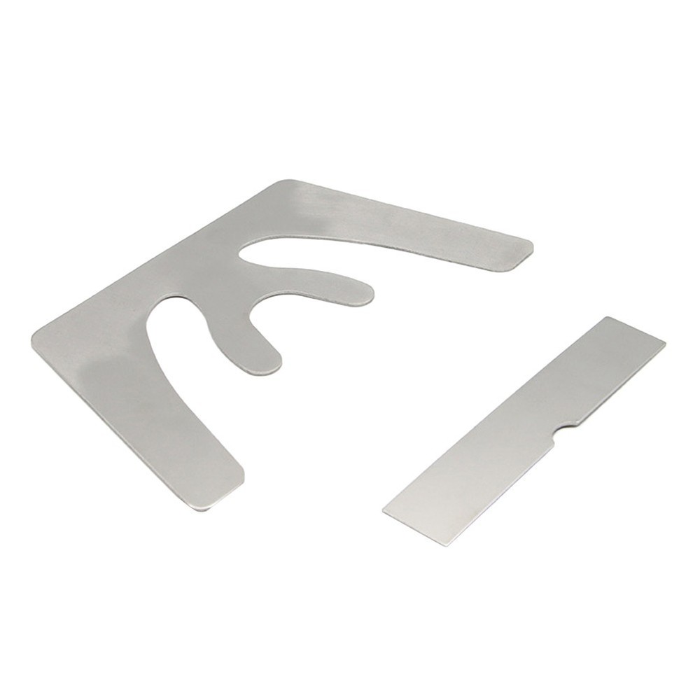 2 Pcs Stainless Steel Plate Fox Plane