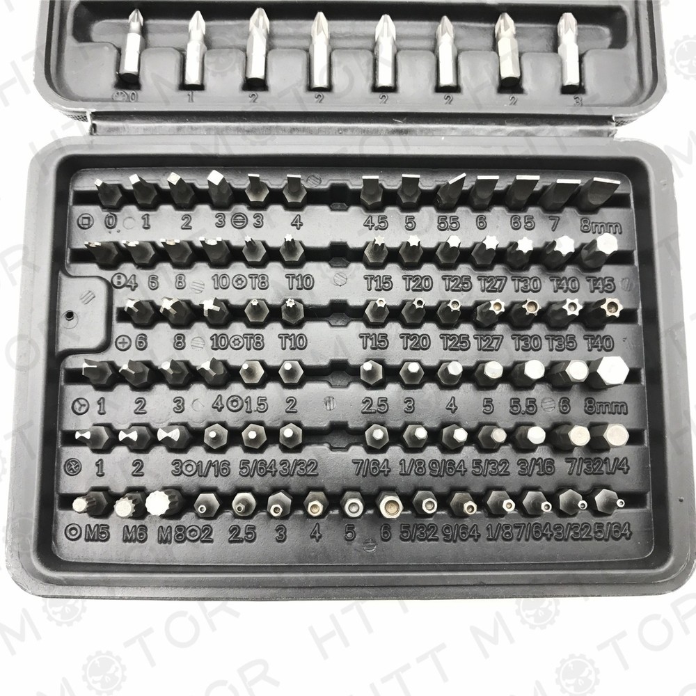 HTTMT 100 PIECE SECURITY BIT SET LOCKSMITH PC TORX HEX KEY