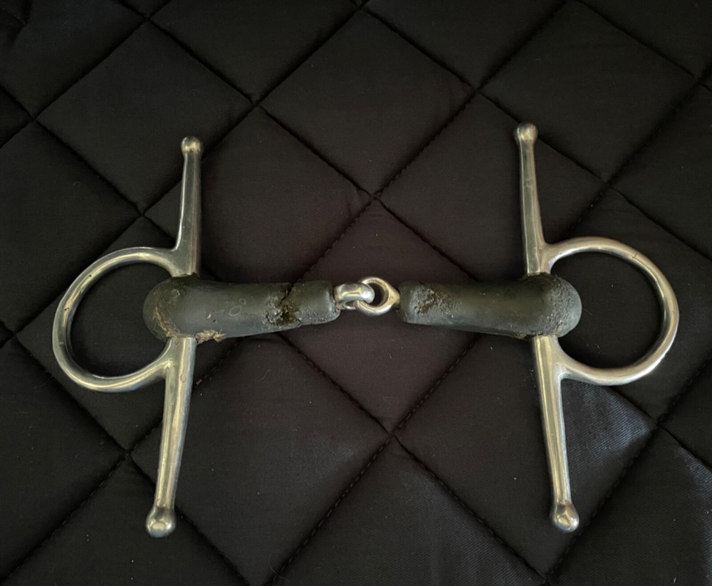 Rubber  Full Cheek Snaffle Horse Bit 5”