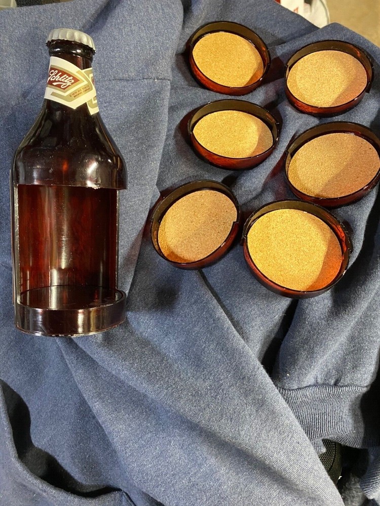 Antique Schlitz Beer Bottle Coaster Set