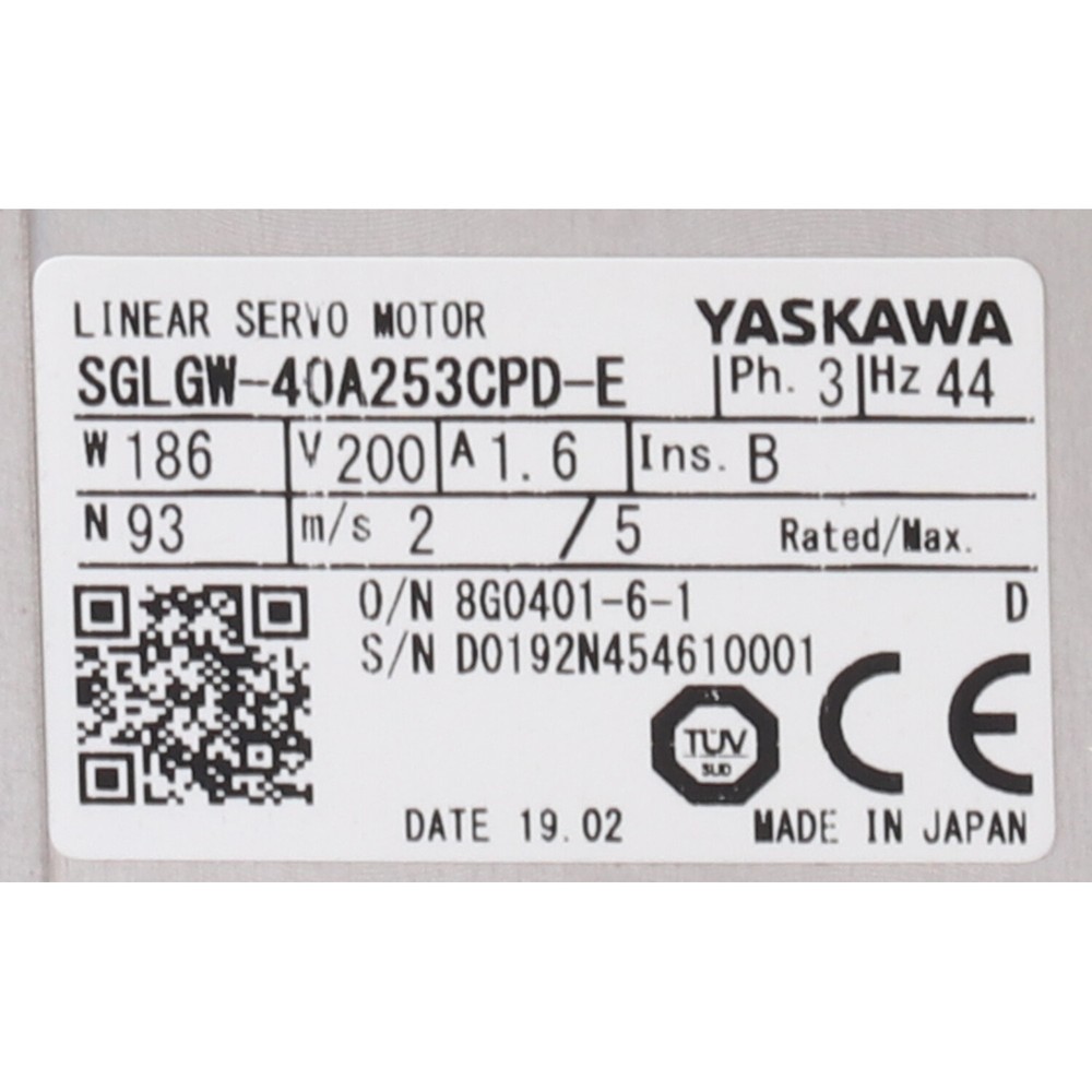 Yaskawa SGLGW-40A253CPD-E Linear Motor New NFP