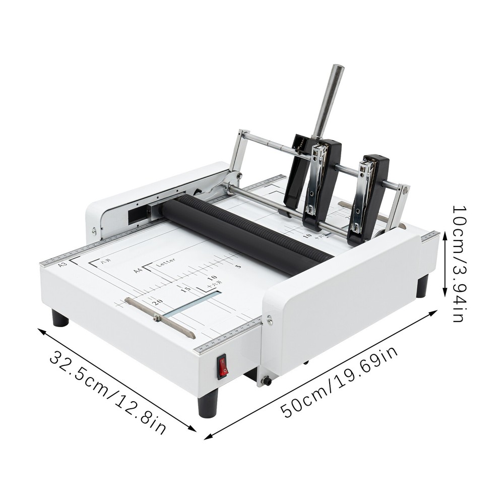 A3 Booklet Folding Binding Machine 60W Paper Stapling Making Book Stapler Office