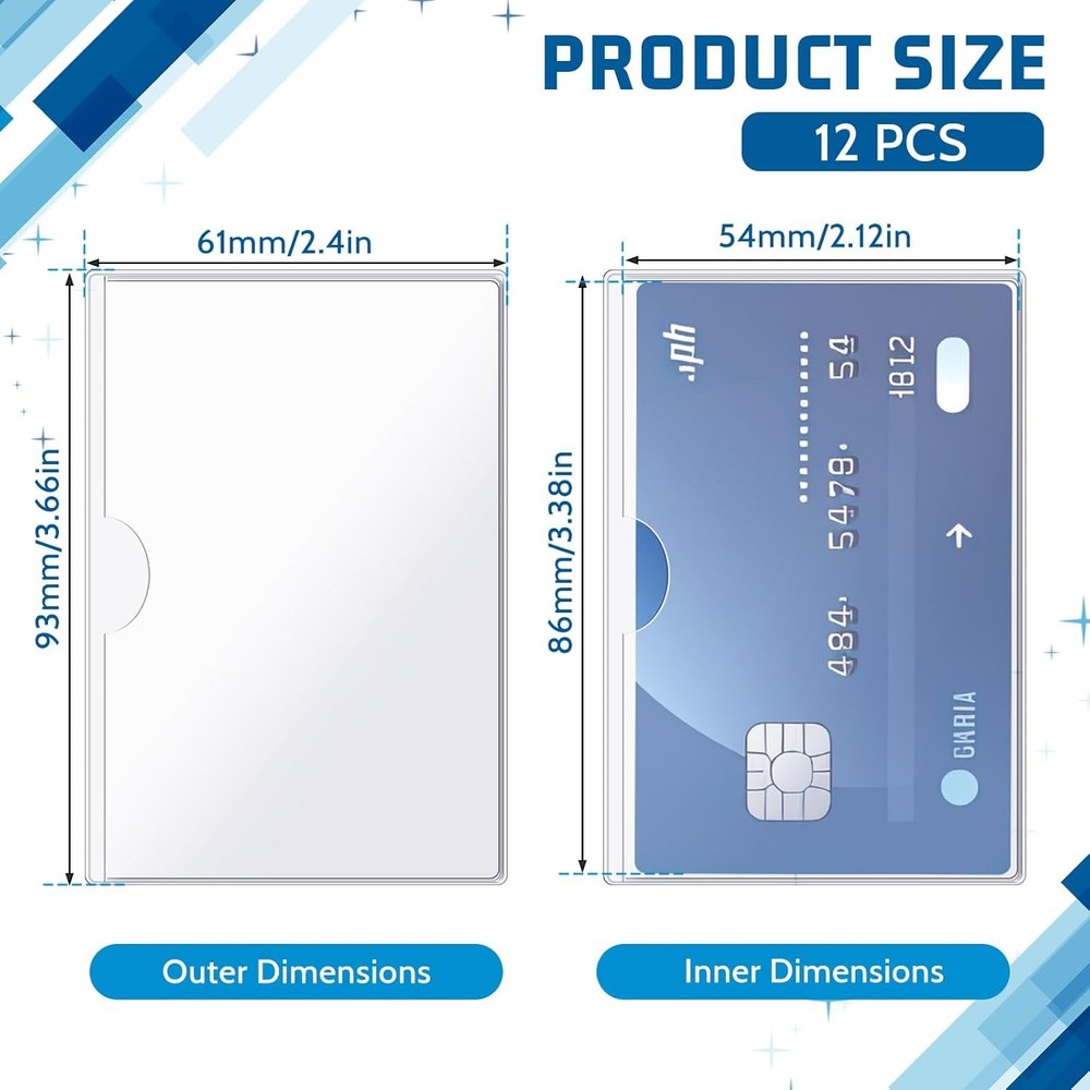 Social Security Card Protector, Clear Medicare Card Protector Sleeves