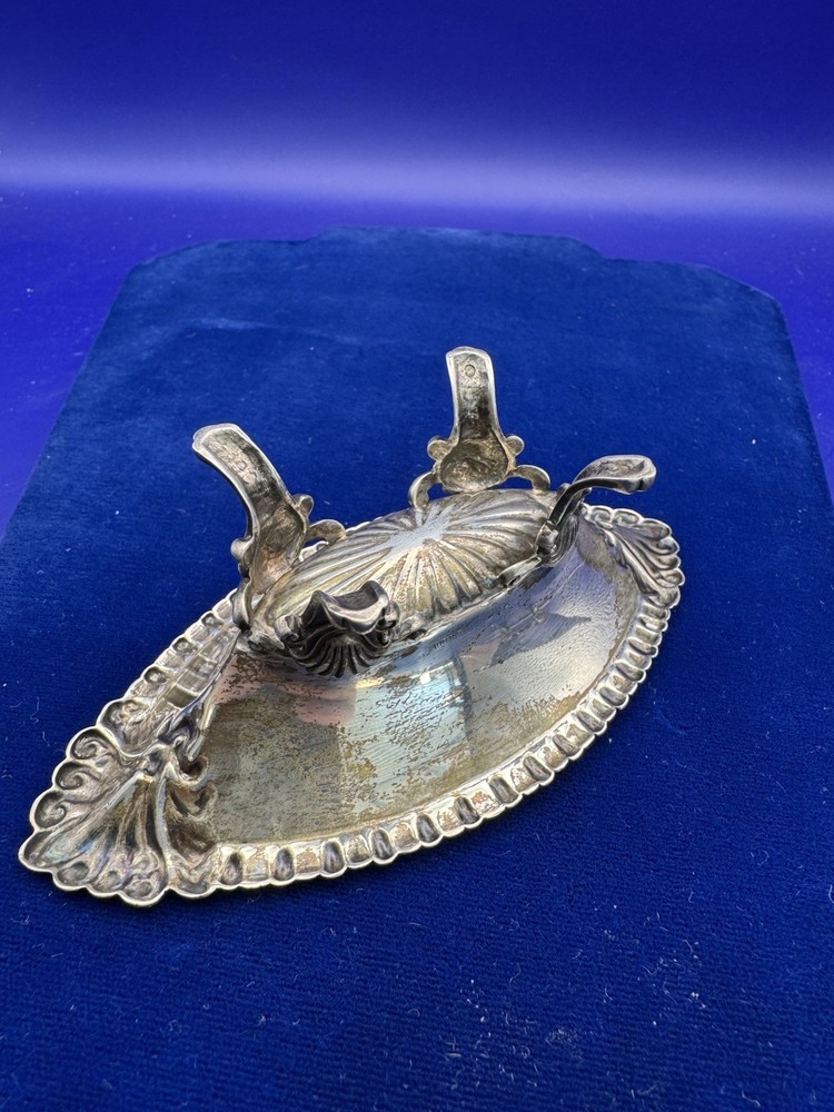 Watson Sterling Co Shell Footed Salt Cellars Pair c1900 115g Solid Silver