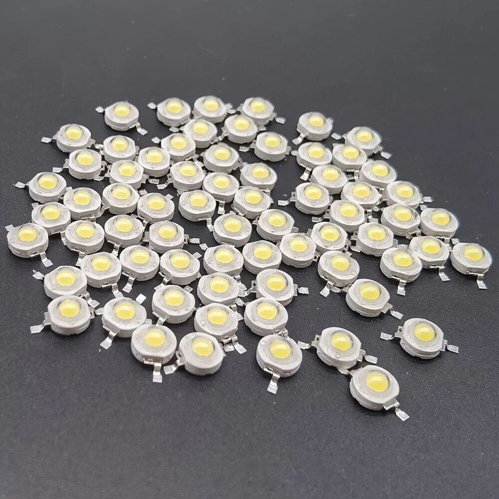 50Pcs LED Light Bulb Lamp Spotlight Source Chip Bead 1W COB High Power b
