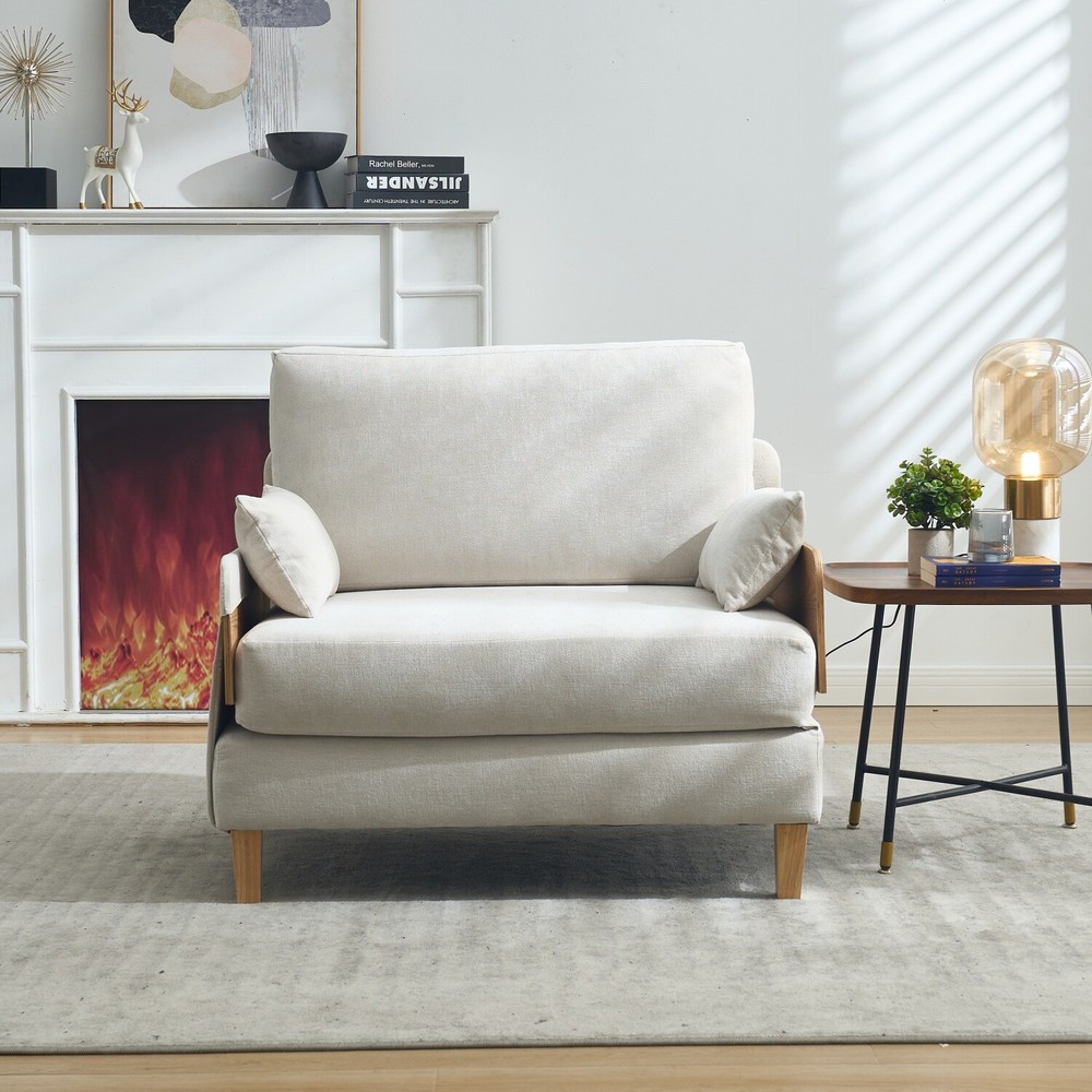 Convertible Sleeper Sofa Bed Multi-Functional Folding Recliner Chairs w/ Pillows