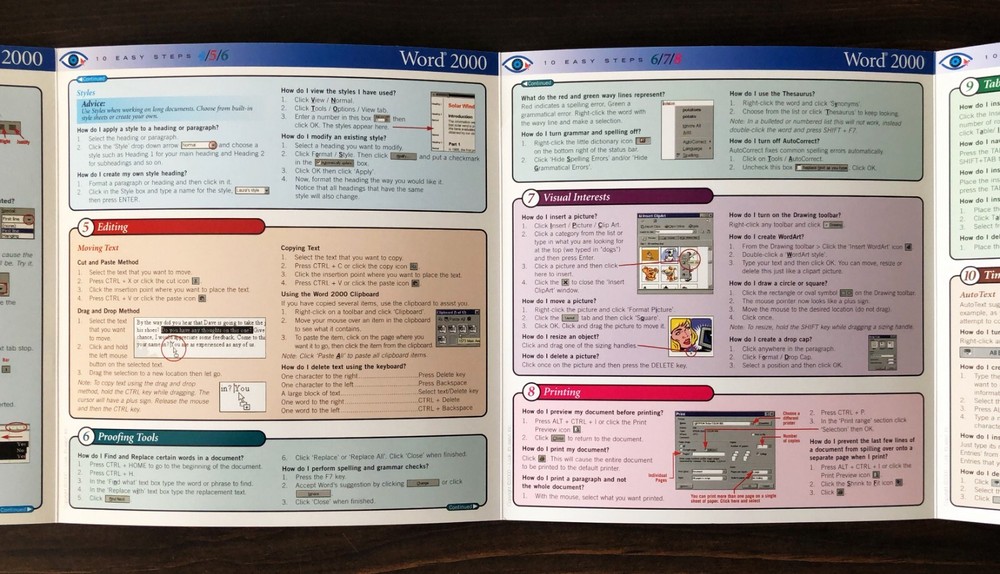 Microsoft - Look, It's Easy Word 2000 Reference Card