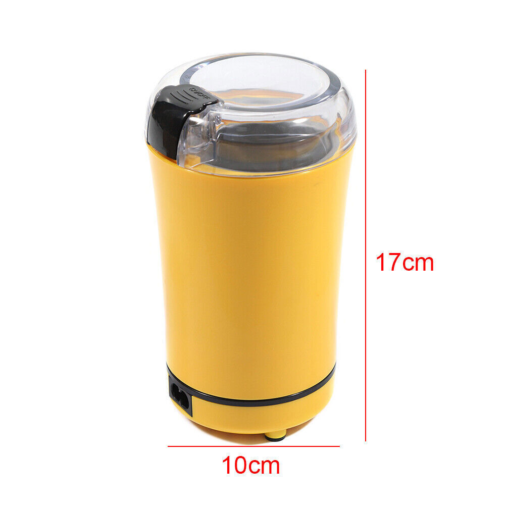 Compact Electric Grinder for Coffee, Nuts, Spices & Grains – Yellow