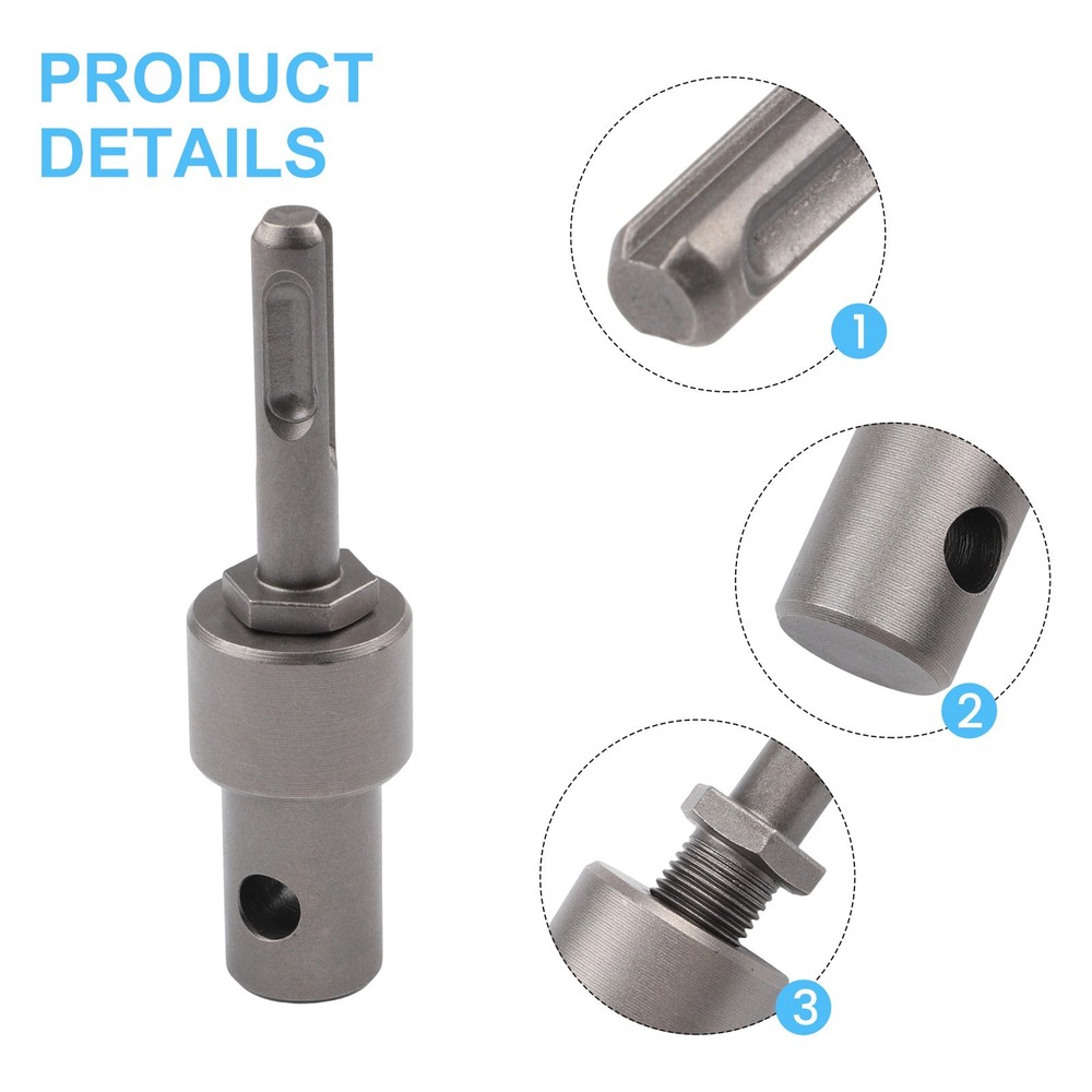 Earth Auger Adapter Tool with 4 Interface Types for Hammer Machine Drill