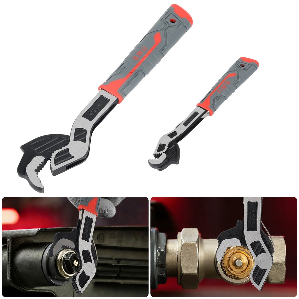 6" 10" Multi-function Magic Wrench Self-Adjusting Spanner Power Grip Pipe Wrench