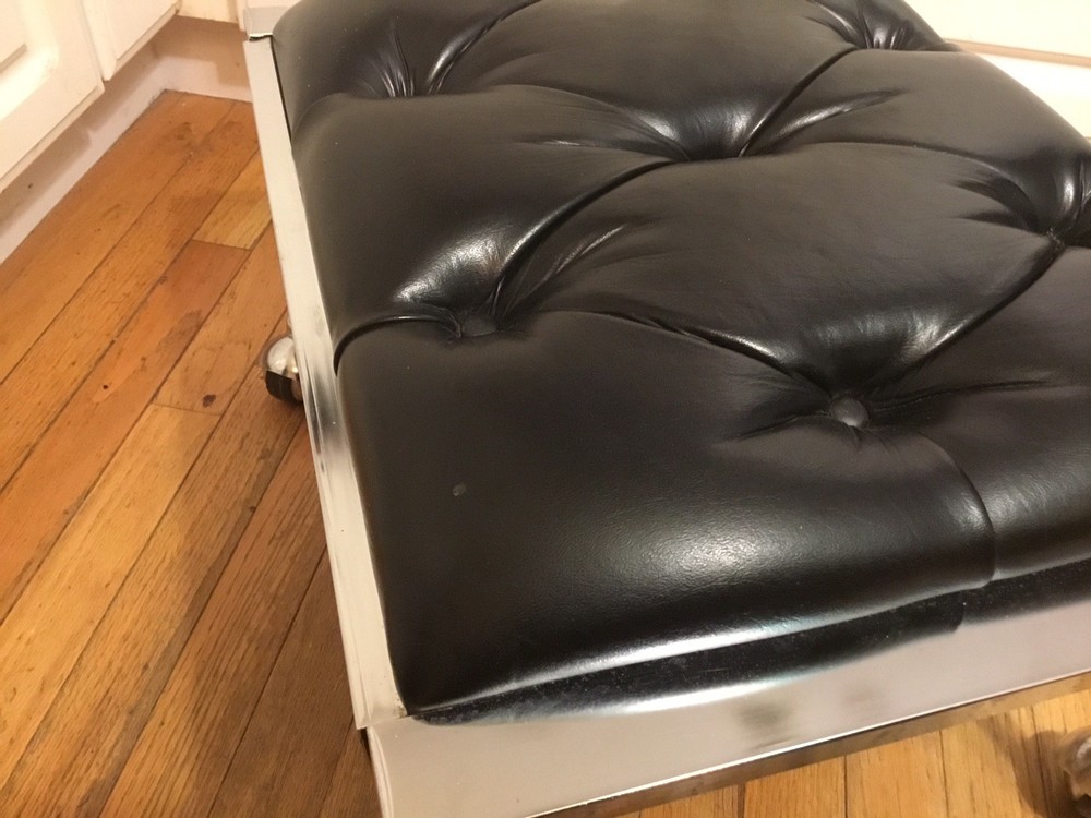 mid century rolling foot stool