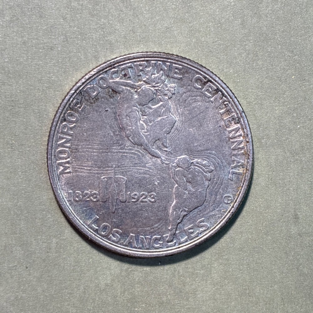 1923-S Monroe Doctrine Commemorative Half Dollar 90% Silver 50C