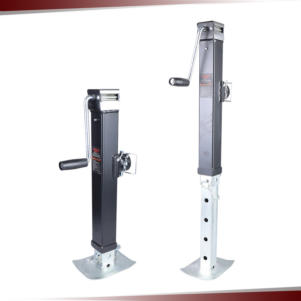 NEW 7000lbs Heavy-Duty Square Trailer Jack Sidewind Drop Leg 15" Travel Weld-On