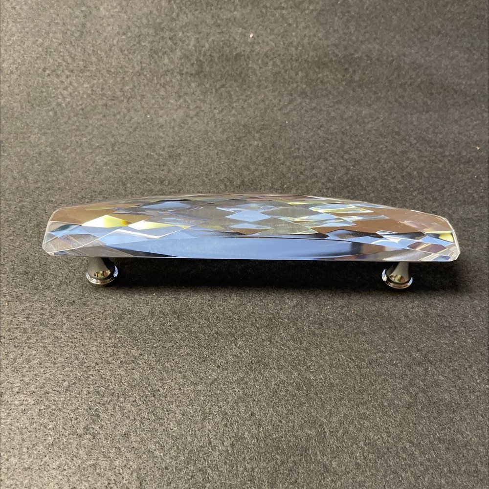 5-1/16" Crystal and Chrome Pull