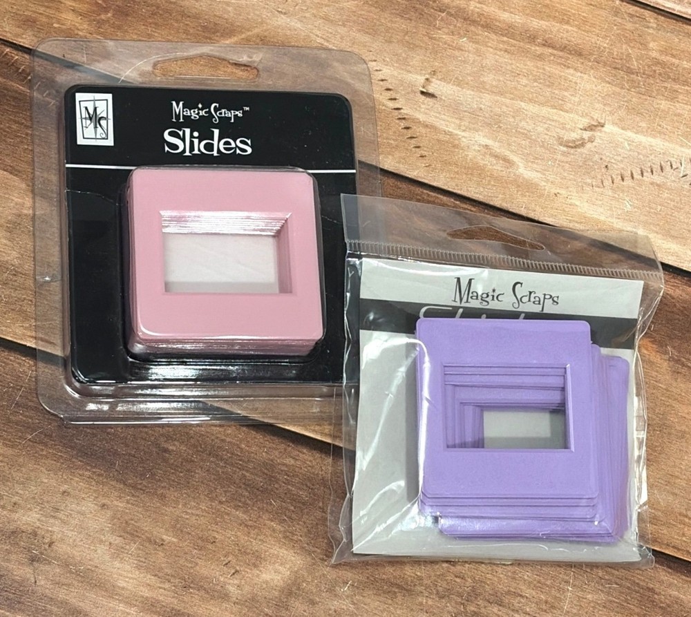 Magic Scraps Slide FRAMES 10-Pack Snap-Together Frames Light Pink & Lavender