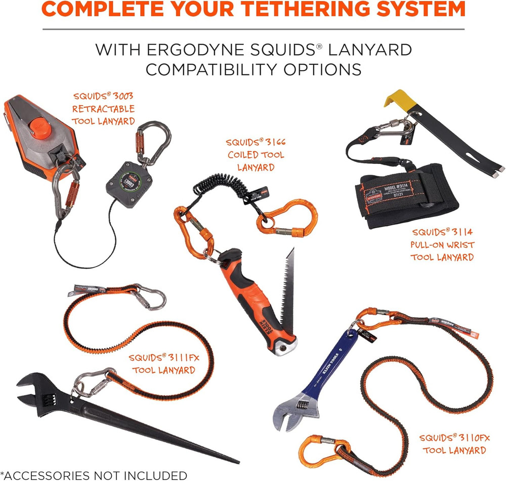 Squids 3785 Tool Tethering Split Ring Tool Attachment, 1.5" Diameter