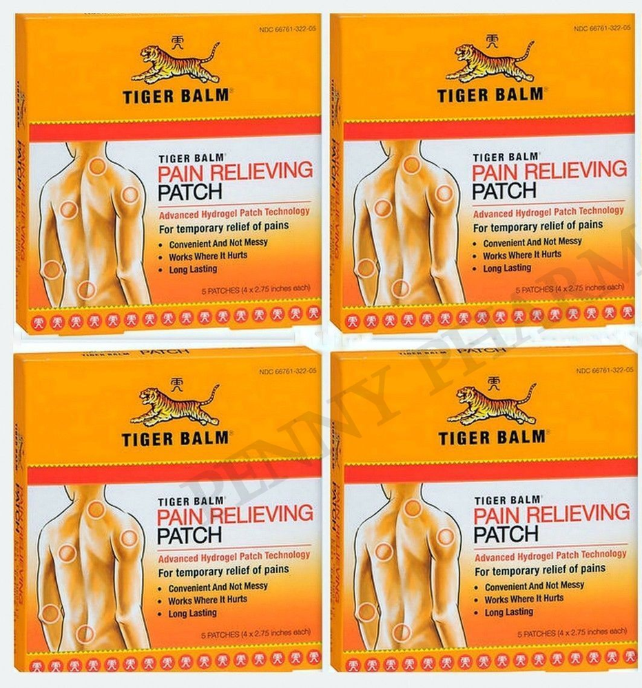 Tiger Balm Pain Patch SMALL 5 Ct Package ( 4 boxes ) __ package may vary
